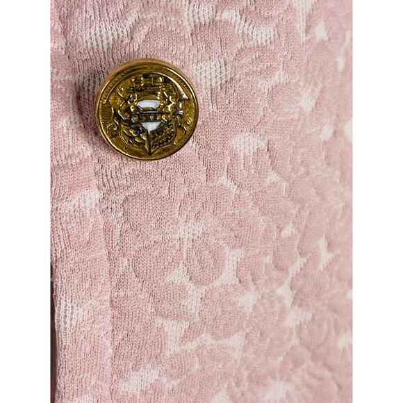 Vintage Sears Perma Prest 60’s Pink Polyester Floral Embossed Blazer Women’s 20’ - Picture 5 of 10